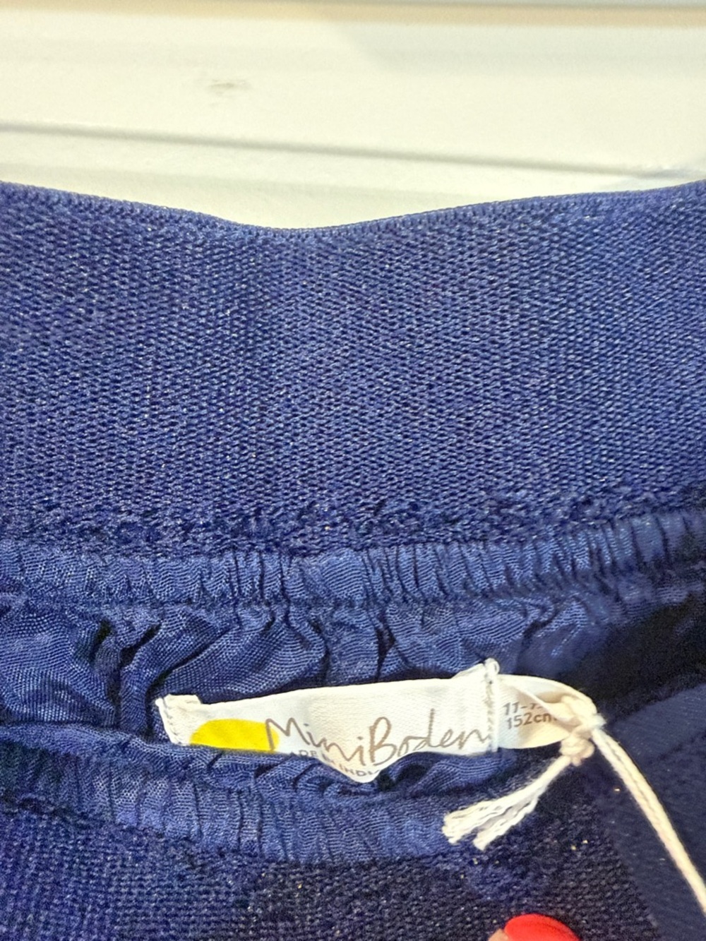 Mini Boden Navy Blue Embroided Tulle Skirt Gold Glitter Waistband 11-12y NWT - Picture 4 of 5